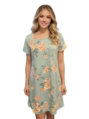 Viamor Light Blue Floral Dress sz Small, NWOT